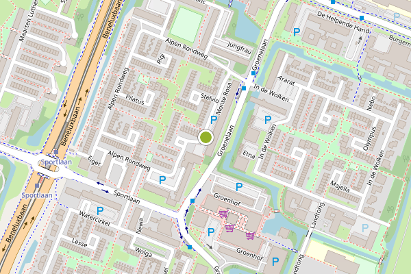 Ambulance-melding op Monte Rosa, Amstelveen op 23 juni, kaart-overzicht