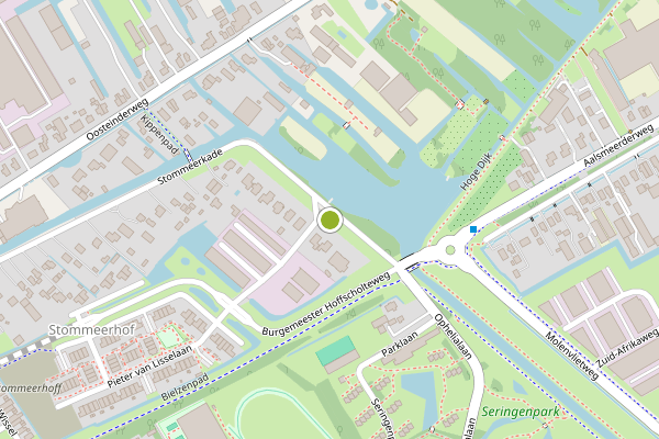 Ambulance-melding op Stommeerkade, Aalsmeer op 24 juni, kaart-overzicht