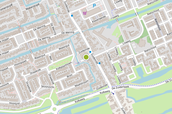 Ambulance-melding op Zuideinde, Oostzaan op 24 juni, kaart-overzicht
