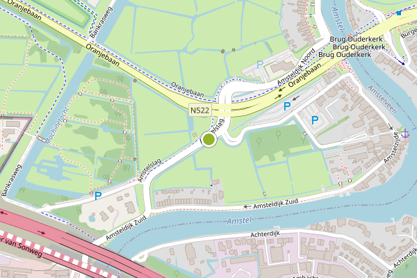 Ambulance-melding op Amstelslag, Amstelveen op 6 mei, kaart-overzicht