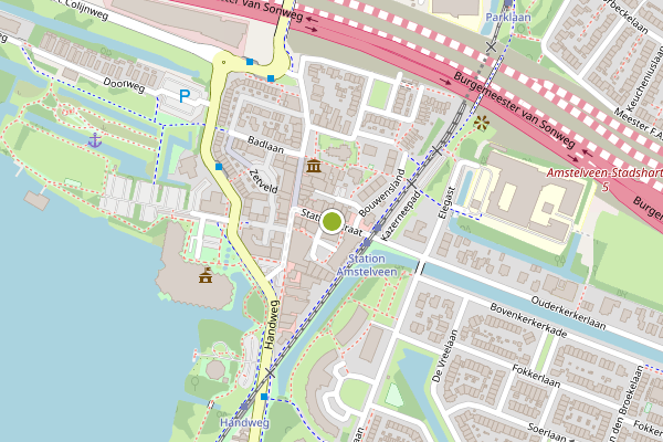 Ambulance-melding op Stationsstraat, Amstelveen op 6 mei, kaart-overzicht