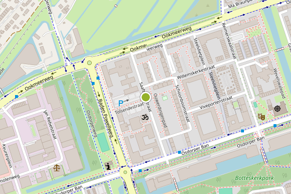 Ambulance-melding op Saaftingestraat, Amsterdam op 6 mei, kaart-overzicht