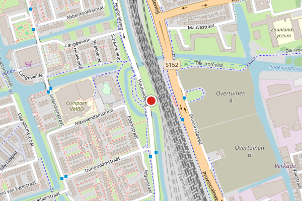 Brandweer-melding op Westerwateringtunnel, Zaandam op 24 juni, kaart-overzicht