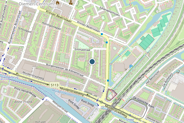 Politie-melding op Nicolaas Lublinkstraat, Diemen op 5 mei, kaart-overzicht