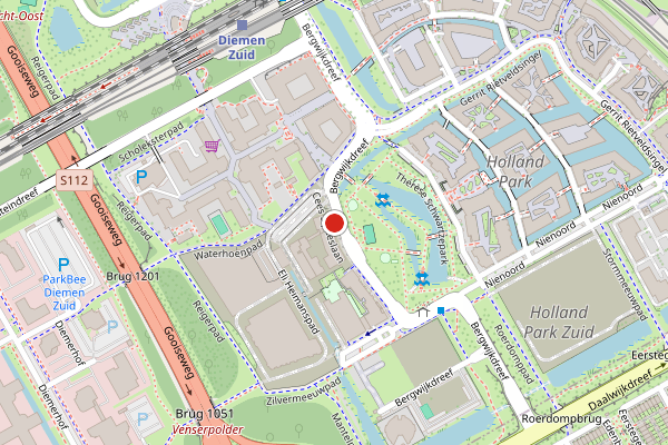 Brandweer-melding op Cees Sipkeslaan, Diemen op 24 juni, kaart-overzicht