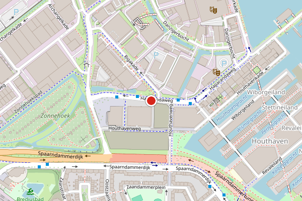 Brandweer-melding op Haparandaweg, Amsterdam op 24 juni, kaart-overzicht