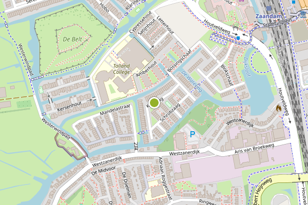Ambulance-melding op Kapzaag, Zaandam op 24 juni, kaart-overzicht