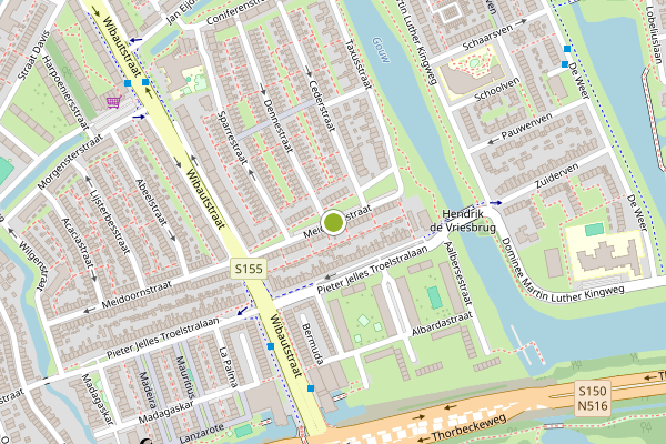 Ambulance-melding op Meidoornstraat, Zaandam op 24 juni, kaart-overzicht