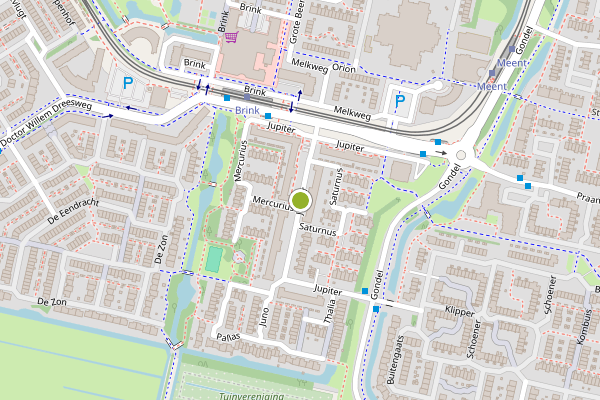 Ambulance-melding op Jupiter, Amstelveen op 24 juni, kaart-overzicht