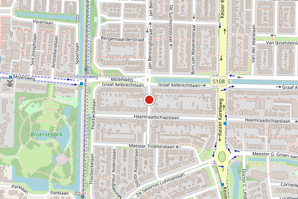 Brandweer-melding op Mr. S. van Houtenlaan, Amstelveen op 24 juni, kaart-overzicht