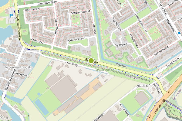 Ambulance-melding op Bachlaan, Aalsmeer op 24 juni, kaart-overzicht