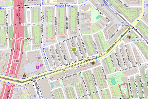 Ambulance-melding op Lucellestraat, Amsterdam op 24 juni, kaart-overzicht