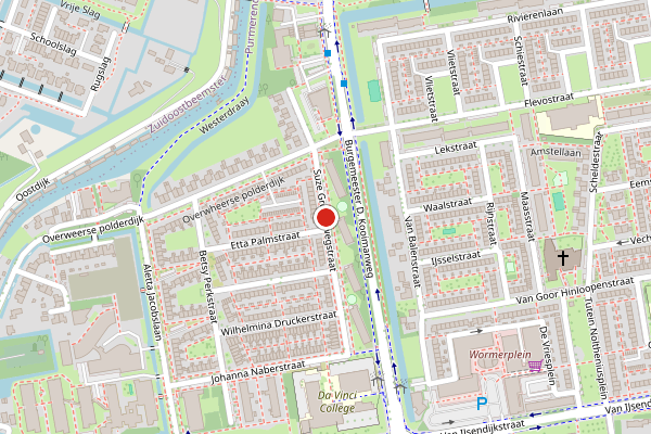Brandweer-melding op Suze Groenewegstraat, Purmerend op 25 juni, kaart-overzicht