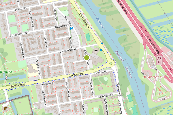 Ambulance-melding op Klipperstraat, Zaandam op 25 juni, kaart-overzicht