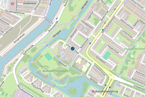 Politie-melding op Schoenerstraat, Amsterdam op 25 juni, kaart-overzicht