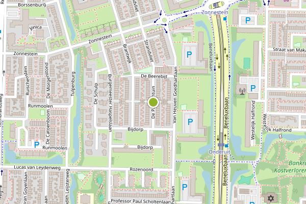 Ambulance-melding op De Pauwentuin, Amstelveen op 25 juni, kaart-overzicht