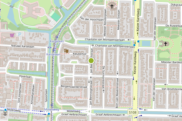 Ambulance-melding op Jan Benninghstraat, Amstelveen op 25 juni, kaart-overzicht