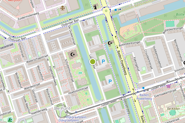 Ambulance-melding op Langswater, Amsterdam op 25 juni, kaart-overzicht