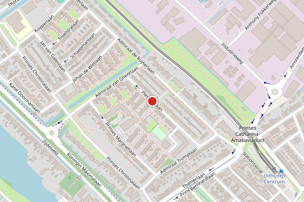 Brandweer-melding op Plesmanlaan, Uithoorn op 25 juni, kaart-overzicht