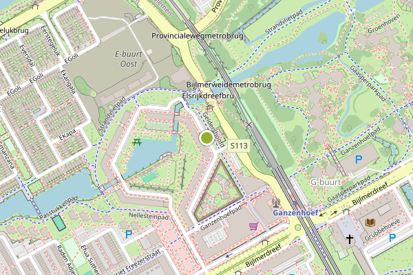 Ambulance-melding op Geldershoofd, Amsterdam op 25 juni, kaart-overzicht