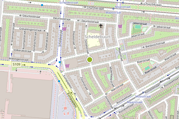 Ambulance-melding op Dintelstraat, Amsterdam op 25 juni, kaart-overzicht