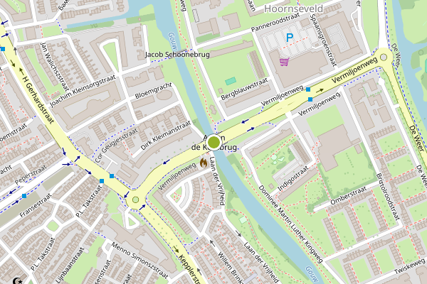 Ambulance-melding op Vermiljoenweg, Zaandam op 25 juni, kaart-overzicht