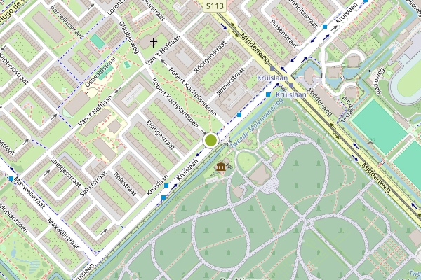 Ambulance-melding op Robert Kochplantsoen, Amsterdam op 26 juni, kaart-overzicht
