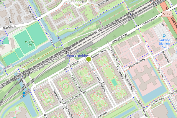 Ambulance-melding op Dalsteindreef, Amsterdam op 26 juni, kaart-overzicht