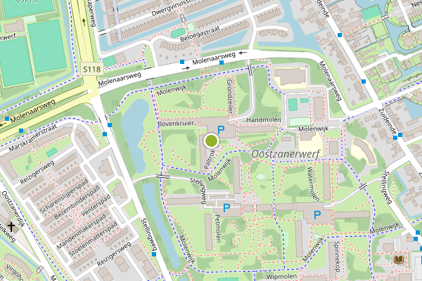 Ambulance-melding op Paltrok, Amsterdam op 26 juni, kaart-overzicht