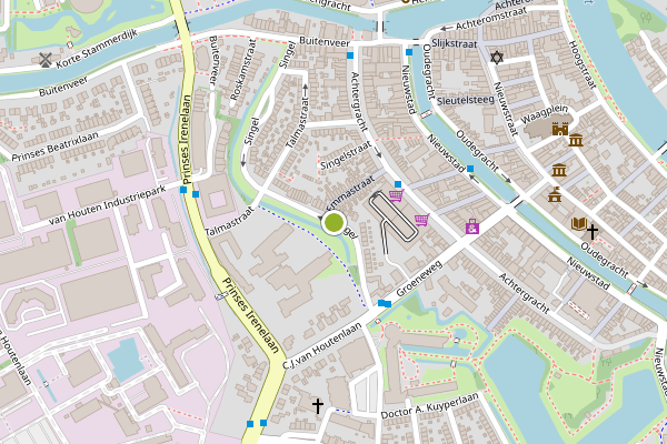Ambulance-melding op Singel, Weesp op 26 juni, kaart-overzicht