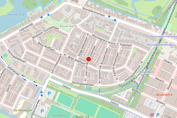 Brandweer-melding op Joan van Broekhuizenlaan, Amstelveen op 26 juni, kaart-overzicht