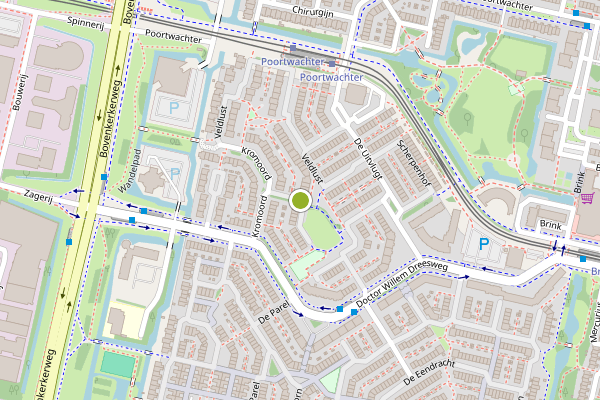 Ambulance-melding op Overmijn, Amstelveen op 26 juni, kaart-overzicht