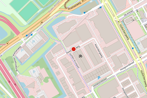 Brandweer-melding op Keienbergweg, Amsterdam op 26 juni, kaart-overzicht