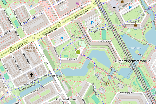 Ambulance-melding op Nellesteinpad, Amsterdam op 26 juni, kaart-overzicht