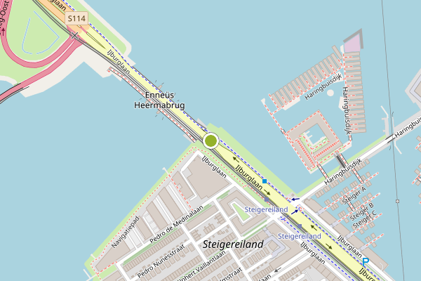 Ambulance-melding op IJburglaan, Amsterdam op 27 juni, kaart-overzicht