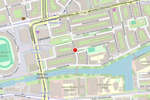 Brandweer-melding op Jasonstraat, Amsterdam op 27 juni, kaart-overzicht