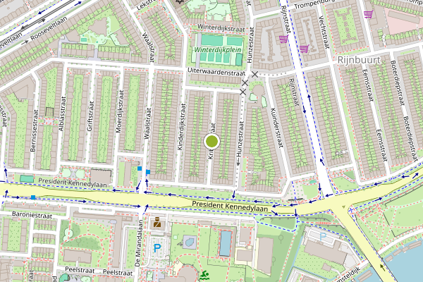 Ambulance-melding op Kribbestraat, Amsterdam op 27 juni, kaart-overzicht