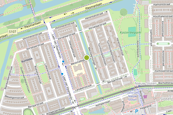 Ambulance-melding op Mechelensingel, Amsterdam op 27 juni, kaart-overzicht