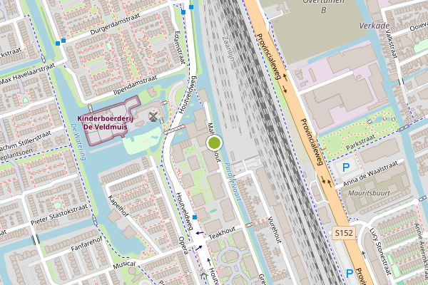 Ambulance-melding op Mahoniehout, Zaandam op 27 juni, kaart-overzicht